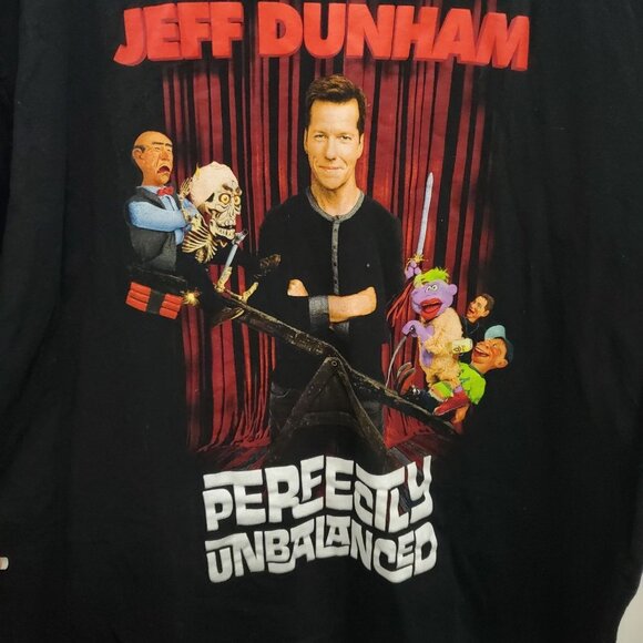 Jeff‎ Dunham Perfectly Unbalanced Large Graphic Tour Tee Men's Unisex Size XXL - Picture 2 of 4